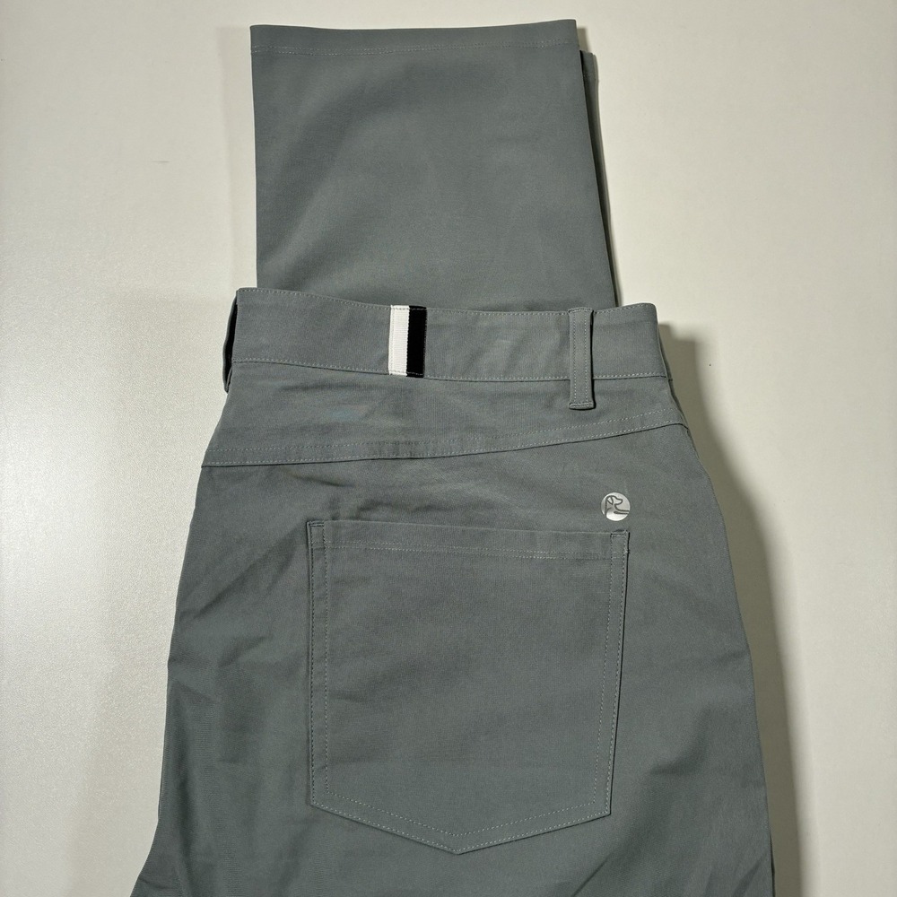 NEW Rhoback Delta Performance Pants 38x32 Dark Gray Golf Stretch Chino